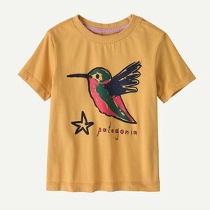 Patagonia Star flight‎ kids Graphic T Shirt Beeswax Tan nwt